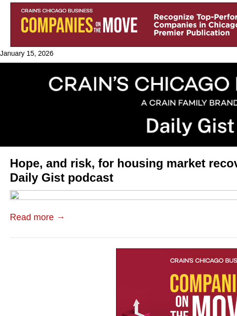 crainalerts newsletter: Hope, and risk, for housing market recovery in 202...
