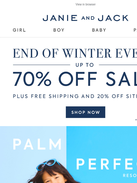 janieandjack newsletter: A matching moment, now on sale