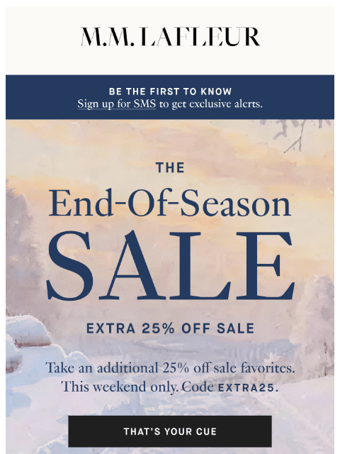 mmlafleur newsletter: The End-of-Season Sale Starts Now