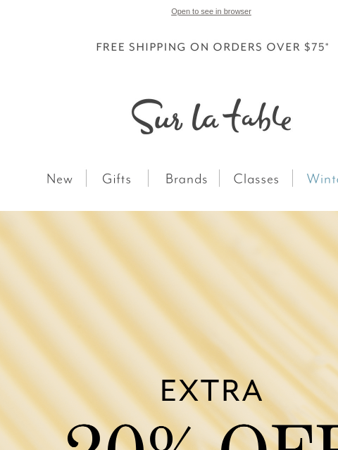 surlatable newsletter: Limited time only: Extra 20% off Clearance