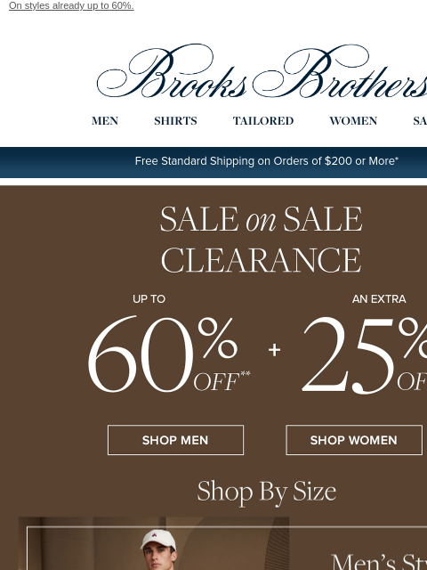 brooksbrothers newsletter: An extra 25% off in your size