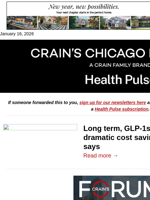 crainalerts newsletter: GLP-1s show worth for employers