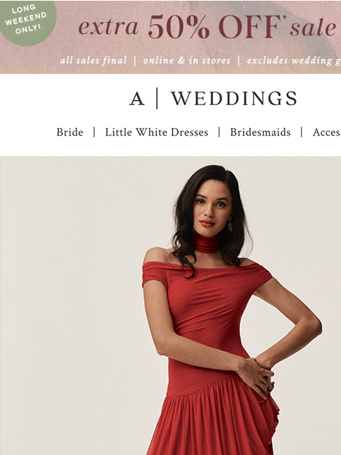 anthropologie newsletter: Extra 50% off your next 10/10 look.