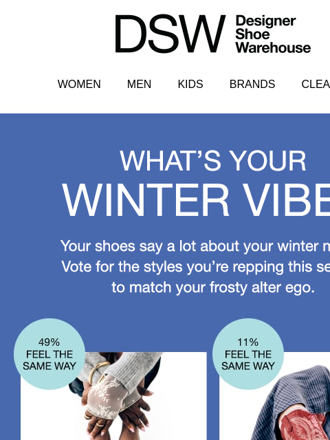 dsw newsletter: Pick your winter vibe ❄