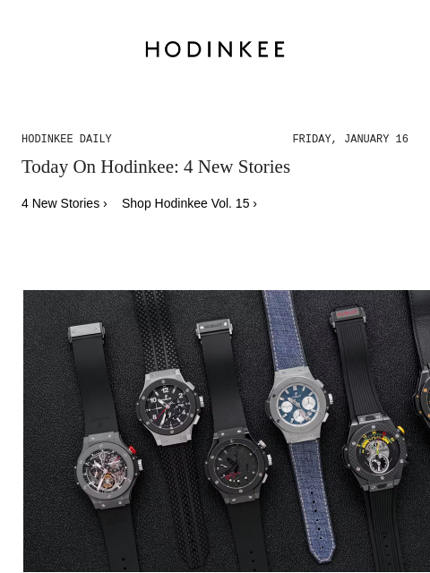 hodinkee newsletter: Hodinkee Daily | 01/16/2026