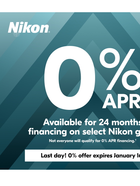 nikon newsletter: 0% APR offer ends today!