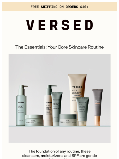 versedskin newsletter: Meet Your New Essentials