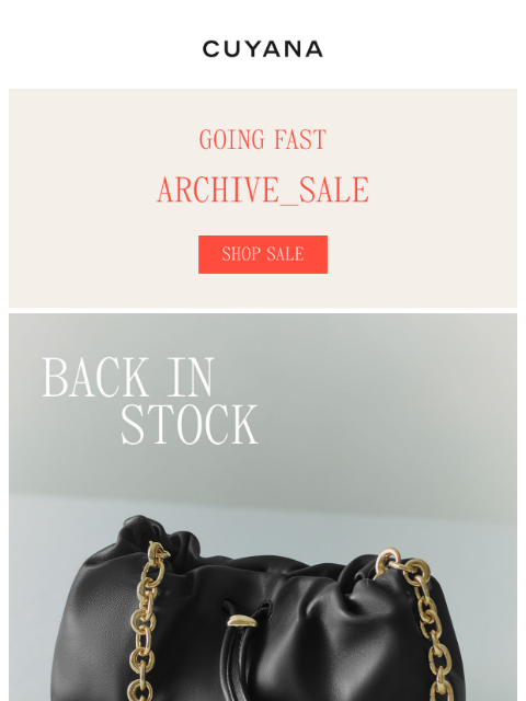 cuyana newsletter: Back in Mocha and Black