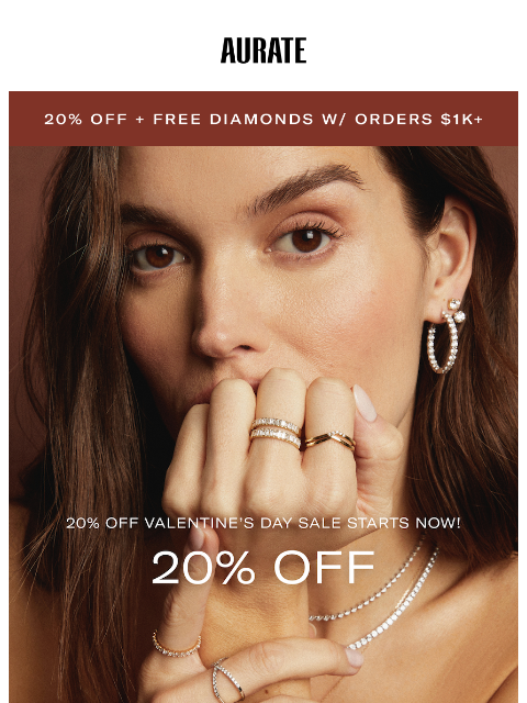 auratenewyork newsletter: 20% OFF SITEWIDE❣️