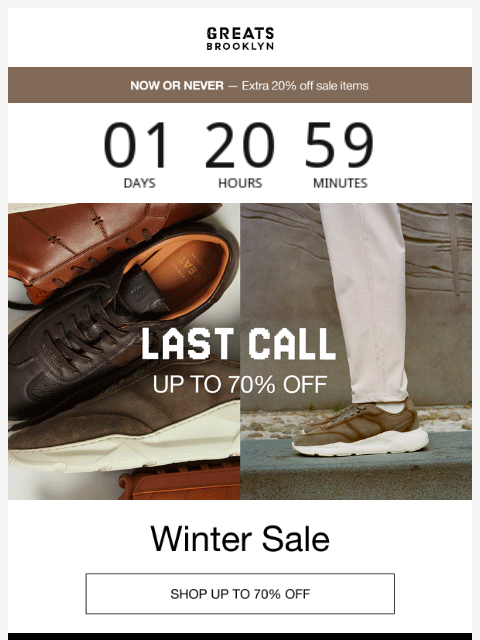 greatsbrand newsletter: ⏰ Last chance — Winter Sale ends in 2 days