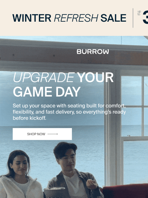 burrow newsletter: Up to 35% Off for Game Day