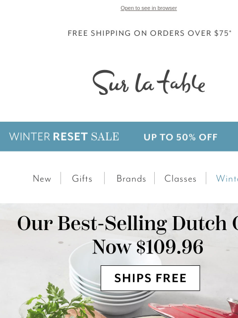 surlatable newsletter: 🚨Our bestselling Dutch oven is (under) $110.