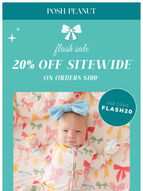 poshpeanut newsletter: 🎊 On NOW! 20% OFF Orders of $100+!