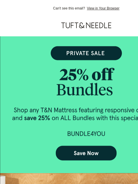 tuftandneedle newsletter: Private Sale: Up to $620 in savings