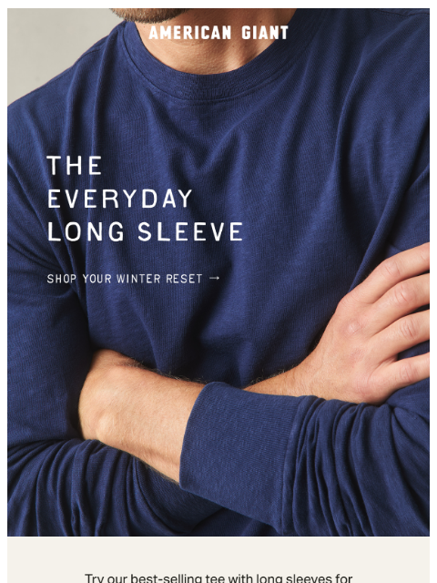 american-giant newsletter: The Premium Slub Long Sleeve Tee