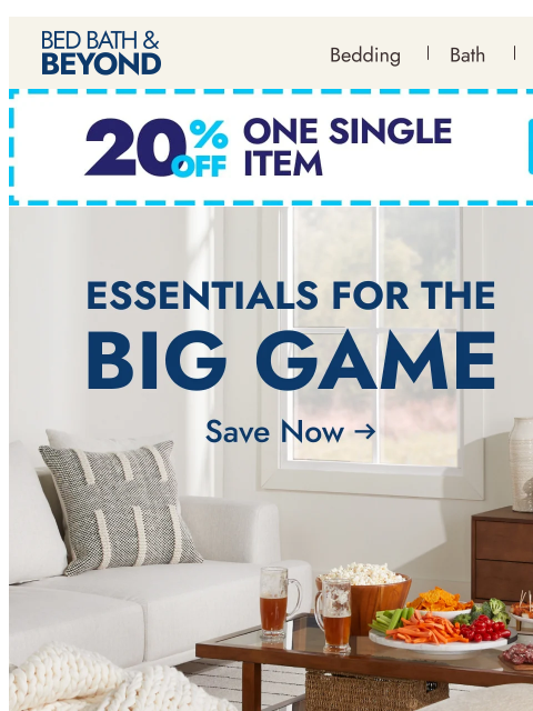 bedbathandbeyond newsletter: Host like a pro this game day 🏈