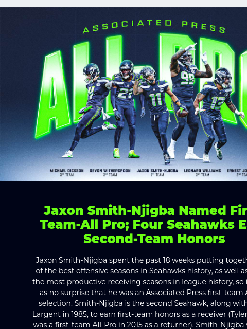 seahawksemail newsletter: Jaxon Smith-Njigba Named First-Team-All Pro!