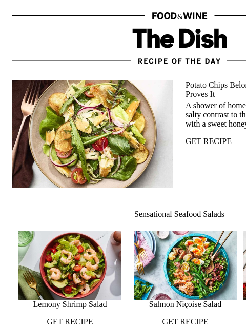 foodandwine newsletter: Fish-and-Chips Salad