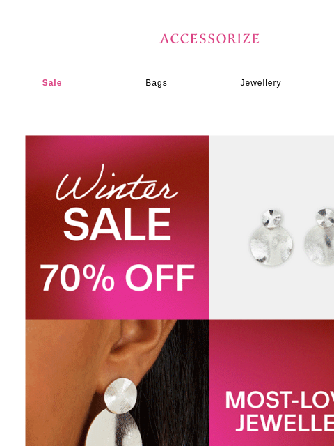accessorize newsletter: PSA: 70% off ALL Jewellery!