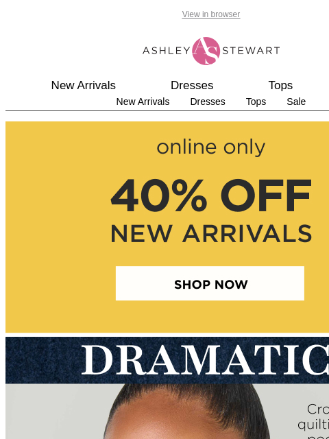 ashleystewart newsletter: These denim jackets are a little bit… DRAMATIC 🤩