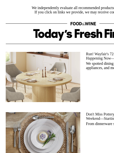 foodandwine newsletter: Pottery Barn's Sale-on-Sale Includes So Many Kitch...