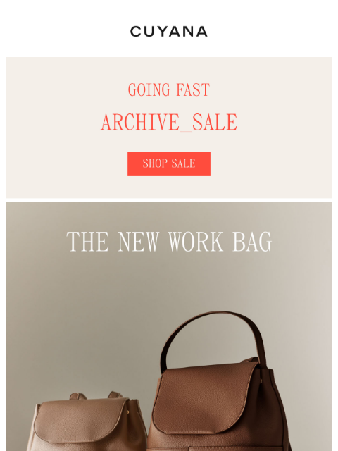cuyana newsletter: Leather Backpacks