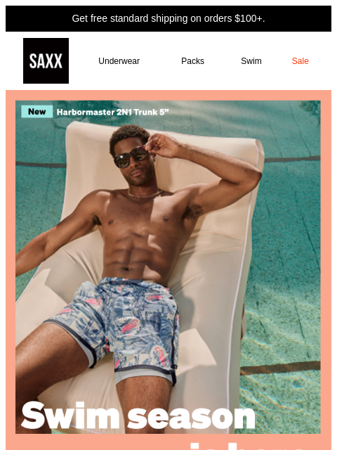 saxxunderwear newsletter: Swim season starts now