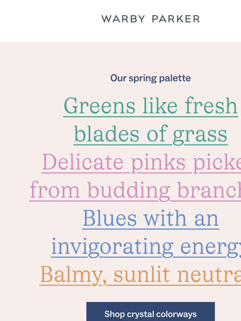 warbyparker newsletter: Captivating crystal shades