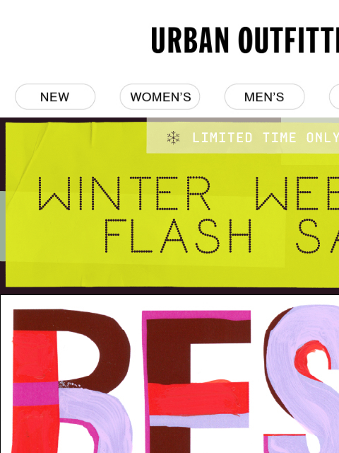 urbanoutfitters newsletter: Our best sellers + a winter flash sale →