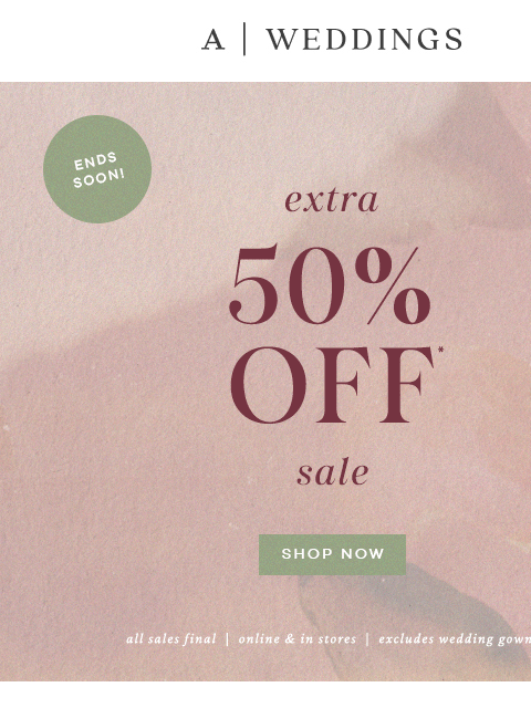 anthropologie newsletter: Ends 🔜 Extra 50% off sale!!