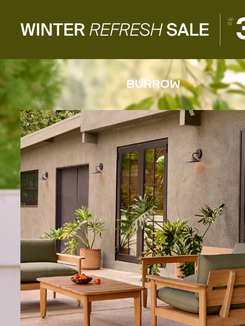burrow newsletter: Up to 35% Off Outdoor