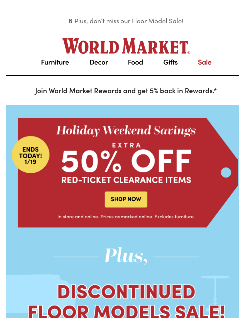 emailworldmarket newsletter: 🚨 LAST CHANCE for 50% Off 🚨