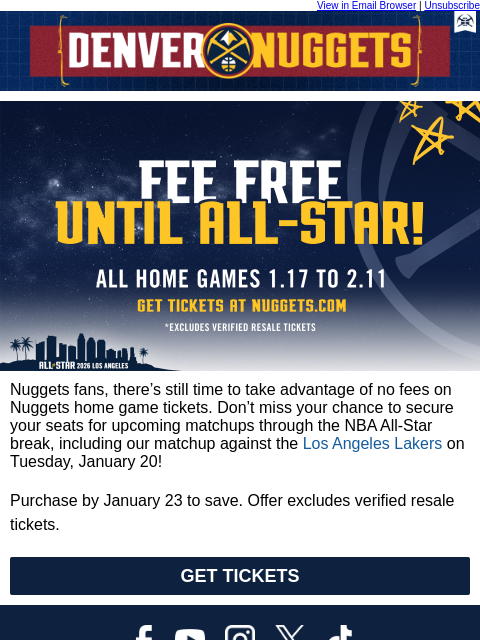 thedenvernuggets newsletter: Still Time to Save on Nuggets Tickets