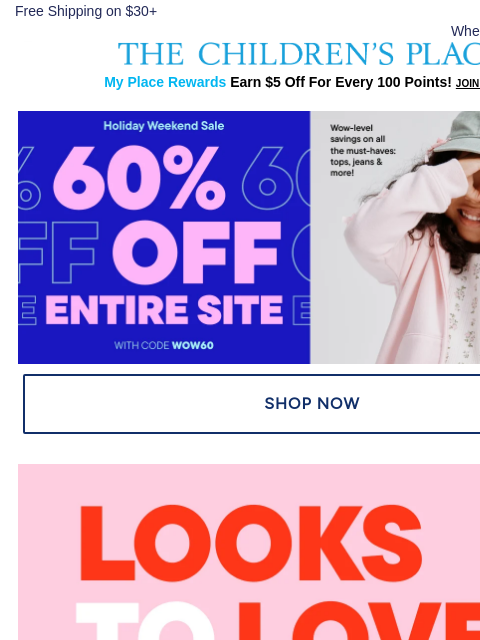 childrensplace newsletter: Valentine's Day Looks are Here (& $3.99+!) 💝