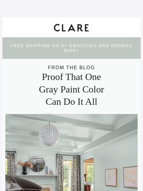 clare newsletter: Same color, five very different moods.