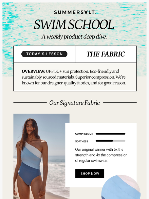 summersalt newsletter: You've Never Met Swim Fabric Like This