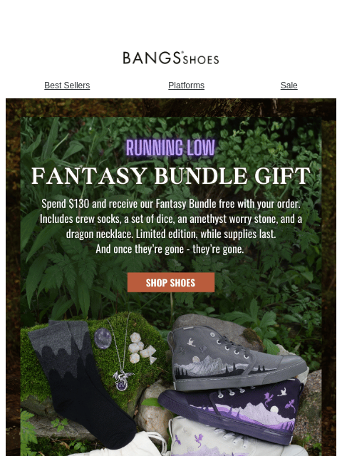 bangsshoes newsletter: [Running Low!] 👀💜✨