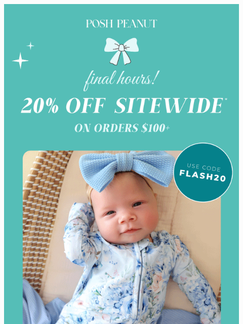poshpeanut newsletter: 😭 Hours Left to Save Sitewide