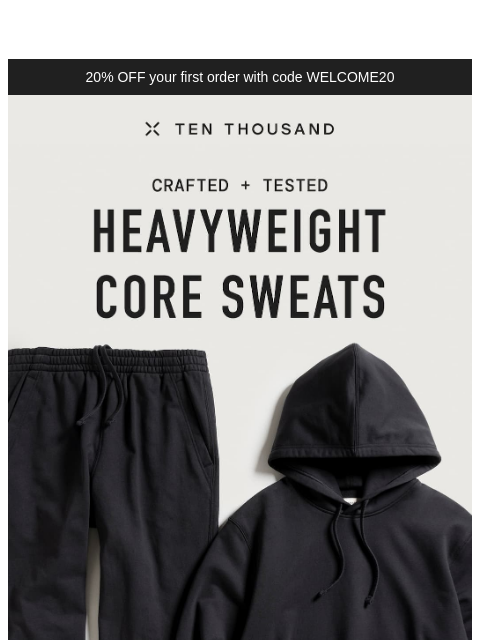 tenthousand newsletter: Crafted + Tested: Heavyweight Core Sweats