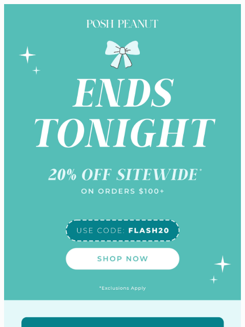 poshpeanut newsletter: ❣️This Is It… Sale Ends Tonight!