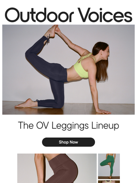 outdoorvoices newsletter: STRETCH, BEND, MOVE