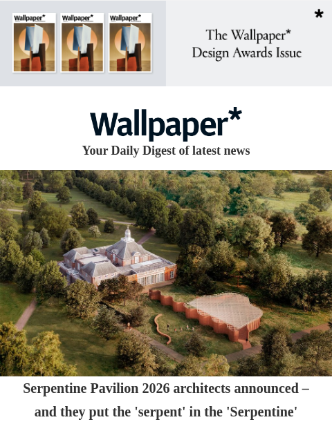 futureplc newsletter: Serpentine Pavilion 2026’s snaking design revealed