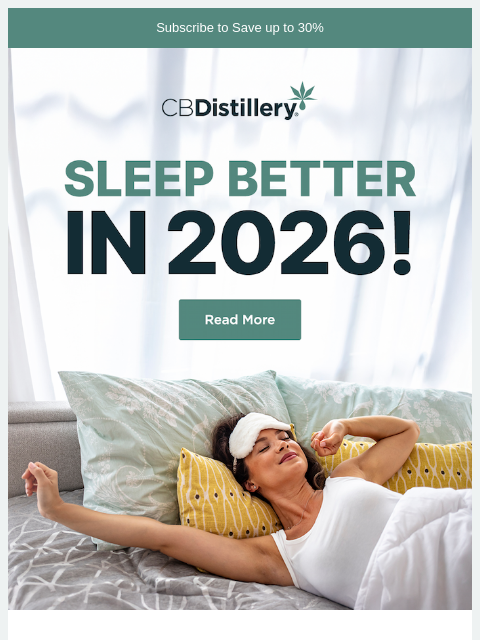 thecbdistillery newsletter: Did you make a resolution to get better sleep?
