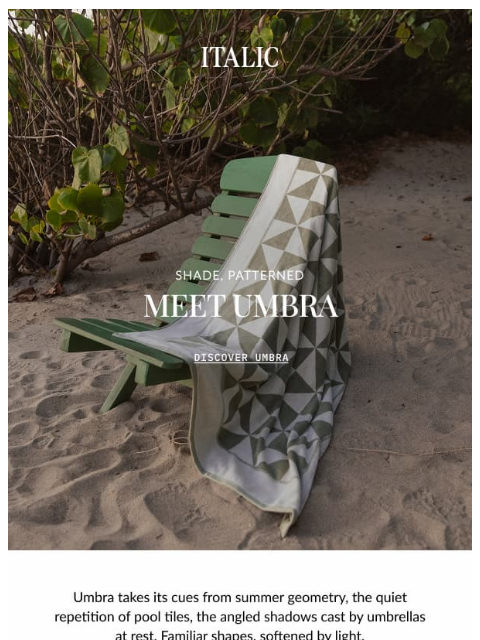 italic newsletter: If You Hate Basic Towels...