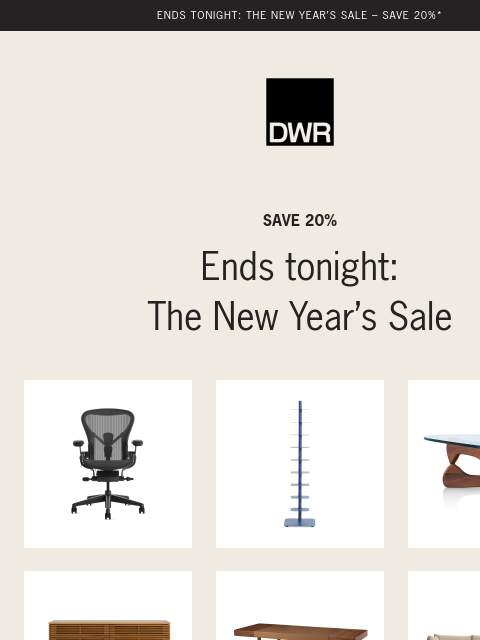 dwr newsletter: The New Year’s Sale ends tonight