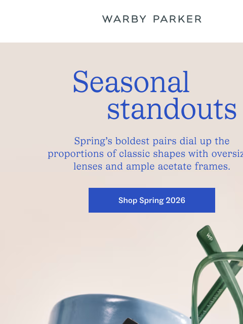 warbyparker newsletter: A bold point of view