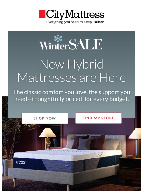 citymattress newsletter: Meet Our New Hybrid Mattresses