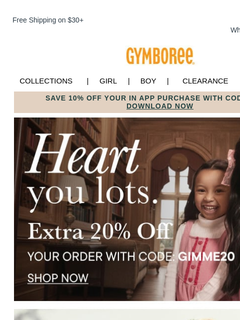 gymboree newsletter: Last chance to take 20% off!