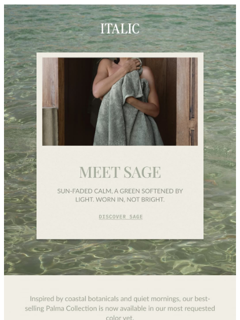 italic newsletter: Introducing: The Sage Edit