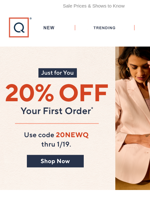 qvcemail newsletter: Take a Second Scroll with 20% Off